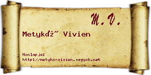 Metykó Vivien névjegykártya